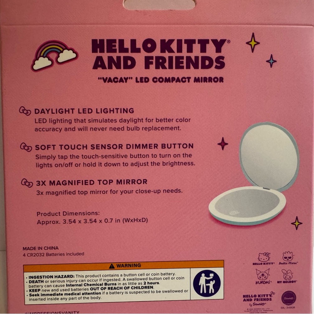 Hello Kitty Mint LED Compact Mirror - Picture 2 of 2